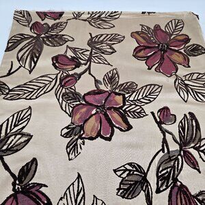 Floral Upholstery Fabric With Pink & Beige Flower Design 2 Pieces 26.5" Square